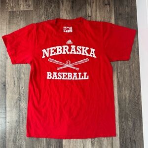Adidas Nebraska Husker baseball tee